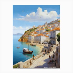 Lisbon, Portugal, Atlantic Ocean beach. 1 Canvas Print