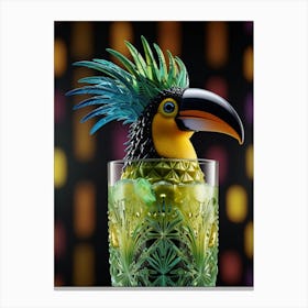 Toucan Cocktail Canvas Print