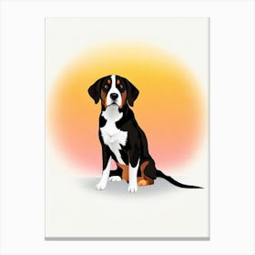 Entlebucher Mountain Dog Illustration dog Canvas Print