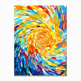 Abstract Colorful Swirl Background Canvas Print