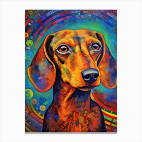 Dachshund dog print 6 Canvas Print