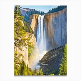 Yosemite Upper Falls, United States Majestic, Beautiful & Classic (2) Canvas Print