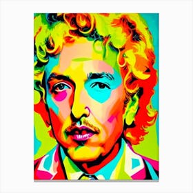 Bob Dylan Colourful Pop Art Canvas Print