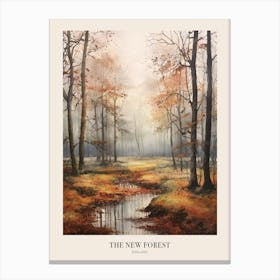 Autumn Forest Landscape The New Forest England 2 Poster Canvas Print