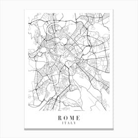 Rome Italy Street Map Minimal Canvas Print