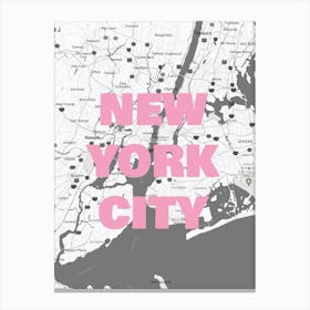 New York City Map Canvas Print