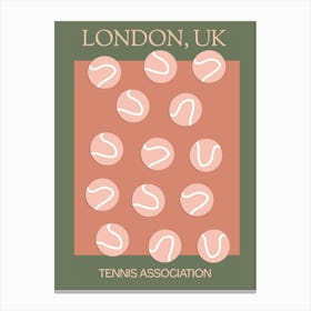 London Tennis Print Canvas Print