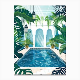 Swimming Pool In A Villa Canvas Print