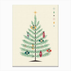 Mid Century Modern Christmas Tree Print Canvas Print