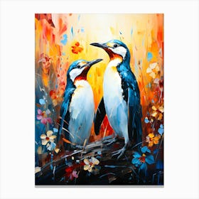 Icy Haven A Penguin Family S Love Canvas Print