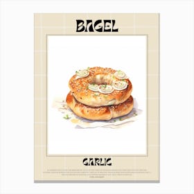 Garlic Bagel 5 Canvas Print