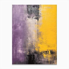 Lilac And Yellow Abstract Painting 3 Canvas Print