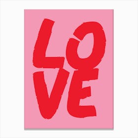 Love Type Canvas Print