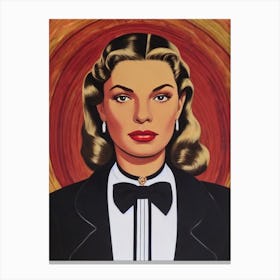 Lauren Bacall Illustration Movies Canvas Print