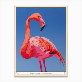 Greater Flamingo Walvis Bay Erongo Namibia Tropical Illustration 4 Poster Canvas Print