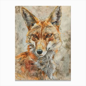 Jackal Pastel Watercolour 3 Stampe su tela