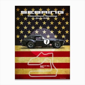 Sebring, Black Cobra Vintage Canvas Print