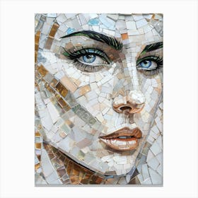 Mosaic Art Eyes of Mystery Canvas Print