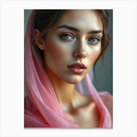 Portrait Of A Beautiful Women Canvas Print