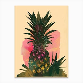 Pineapple Tree Colourful Illustration 2 Canvas Print