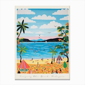 Poster Of Tanjung Rhu Beach, Langkawi Island, Malaysia, Matisse And Rousseau Style 3 Canvas Print