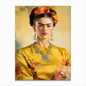 Painting Yellow Frida Kahlo Canvas Print