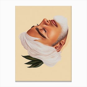 Portrait Of A Man With White Hair Canvas Print