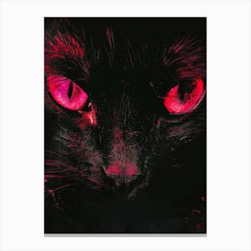 Cat With Red Eyes 2 Canvas Print