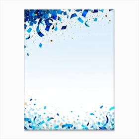 Blue Confetti Background Canvas Print