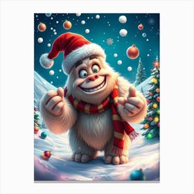 Santa Gorilla Canvas Print