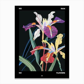 No Rain No Flowers Poster Iris 2 Canvas Print