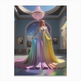 Rainbow Dress Canvas Print