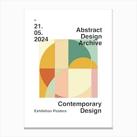 Abstract Design Archive Poster 45 Canvas Print