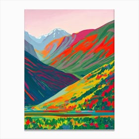 Jostedalsbreen National Park Norway Abstract Colourful Canvas Print