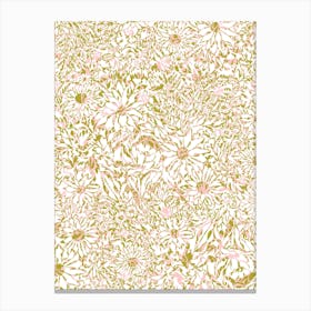 Linear Garden - Olive Canvas Print