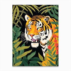 Tiger In The Jungle 25 Canvas Print