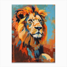 Southwest African Lion Symbolic Imagery Fauvist Painting 1 Canvas Print