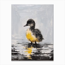Impasto Duckling Portrait 2 Canvas Print