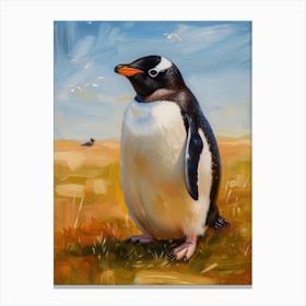 Adlie Penguin Salisbury Plain Oil Painting 2 Canvas Print