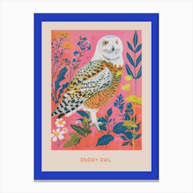 Spring Birds Poster Snowy Owl 1 Canvas Print