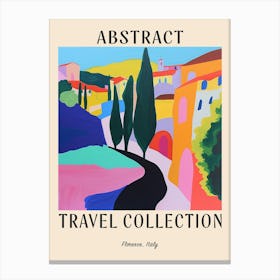 Abstract Travel Collection Poster Florence Italy 5 Canvas Print