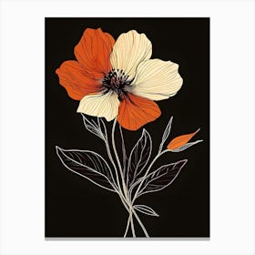 Orange Poppy 1 Canvas Print