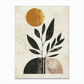 Sun And A Tree Canvas Print