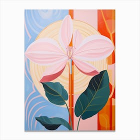 Lily 6 Hilma Af Klint Inspired Pastel Flower Painting Canvas Print