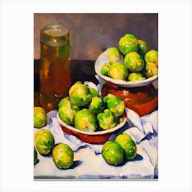 Brussels Sprouts 2 Cezanne Style vegetable Canvas Print