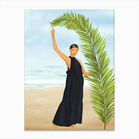 Palm Leaf Elegance Canvas Print