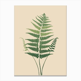 Fern Plant Minimalist Illustration 2 Canvas Print