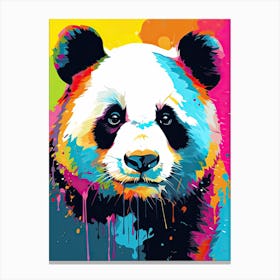 Panda Art In Pop Art Style 1 Canvas Print
