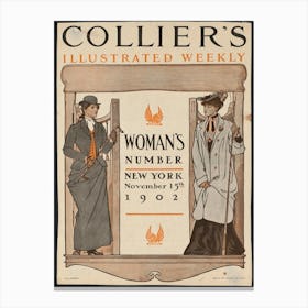 Collier's Illustrated Weekly. Woman's Number, New York, November 15th, 1902, Edward Penfield Canvas Print