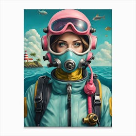 Scuba Diver Canvas Print